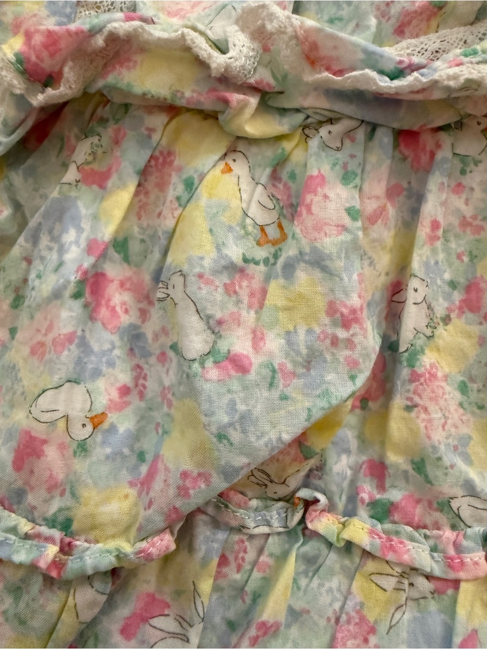 Baby Girls Pastel Floral Ruffle Two-Piece set - Picture 2 of 3